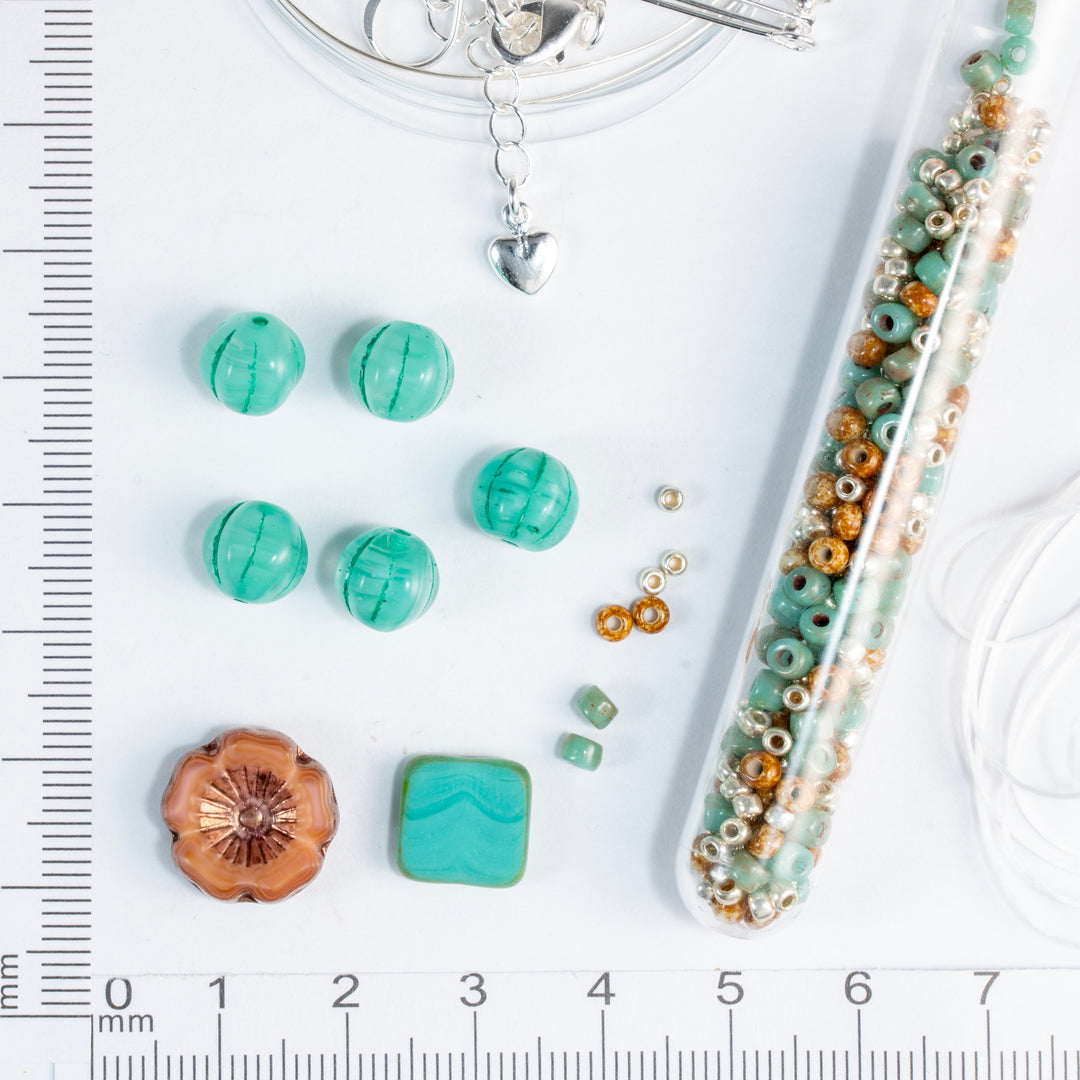 Turquoise Bloom Phone Charm Kit