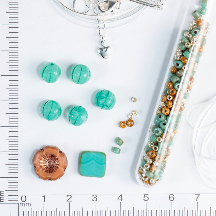 Turquoise Bloom Phone Charm Kit