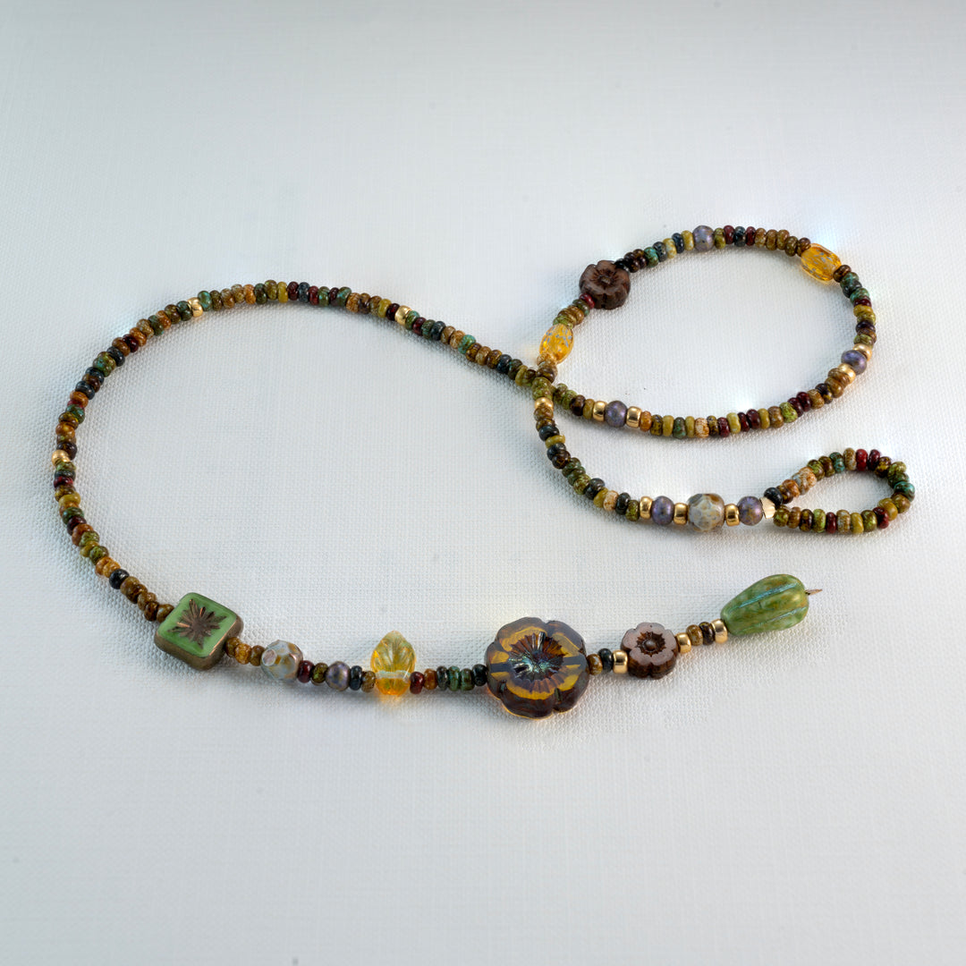 Golden Harvest Necklace Beads Kit