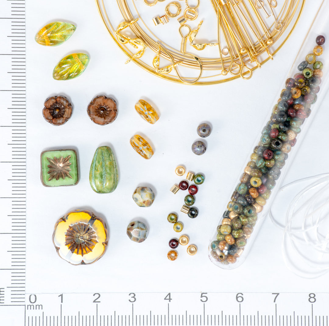 Golden Harvest Necklace Beads Kit