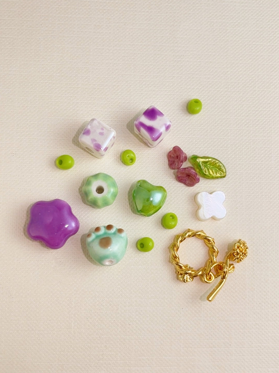 Sweet Violet Candy Bead Set (Unique Piece)