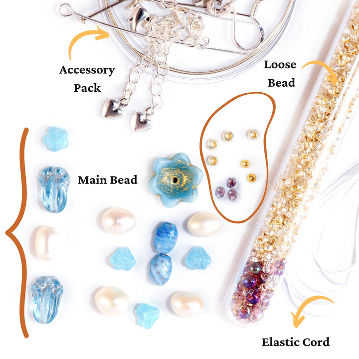 Azure Pearl Bliss Necklace Kit