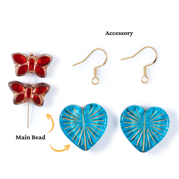 Lover's Flight-earrings & Azure Regal Earrings